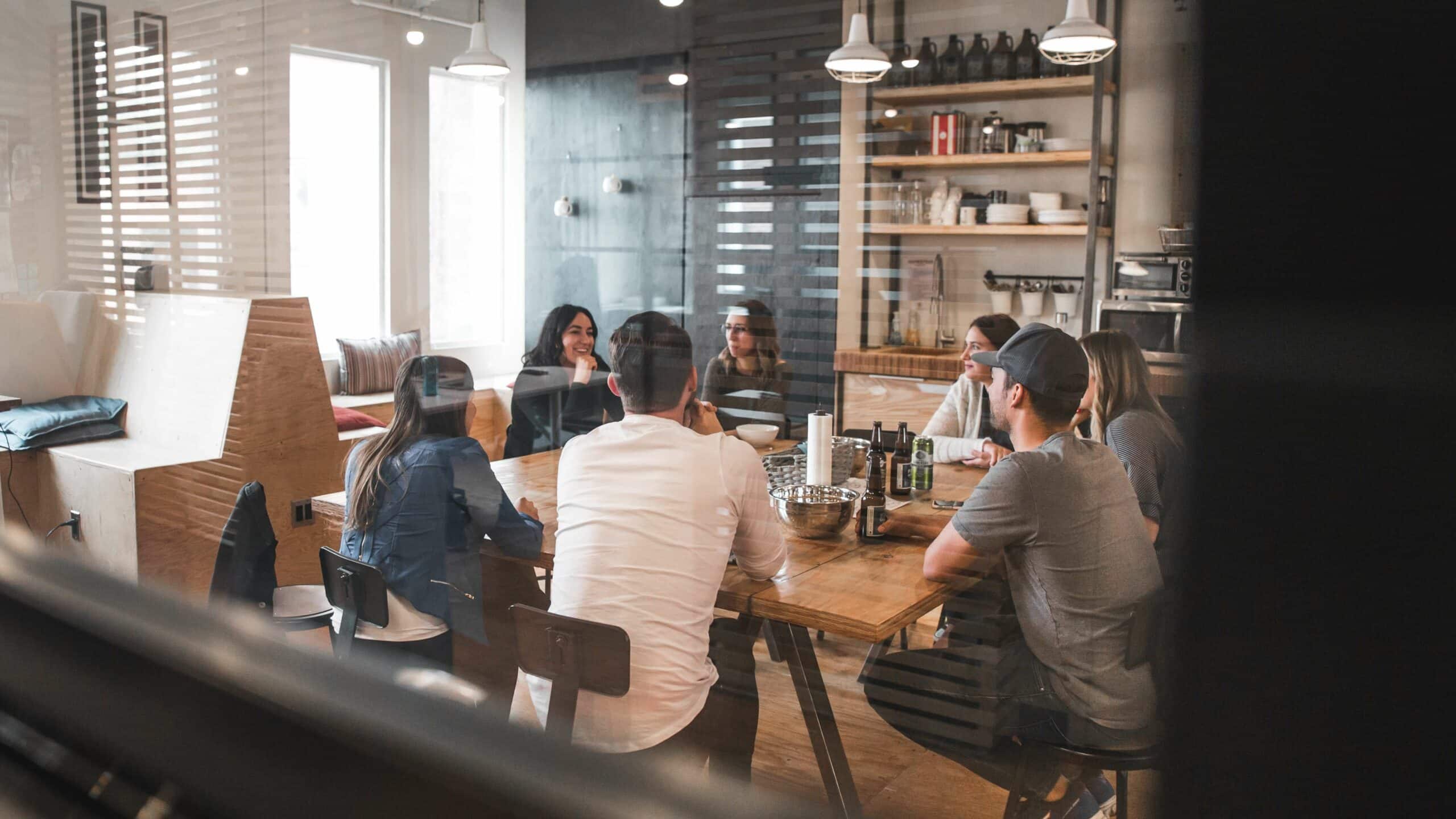 group of people around a table